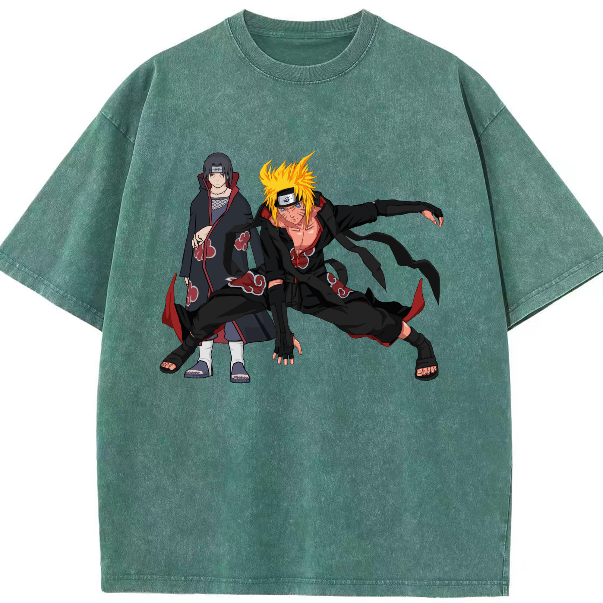 （画像用） NARUTO -ナルト- うずまき ナルト Uzumaki Naruto 綿100% ヴィンテージ風 半袖Tシャツ（フロントプリント）